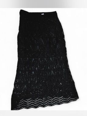 Dialogue Black Knit Maxi Skirt